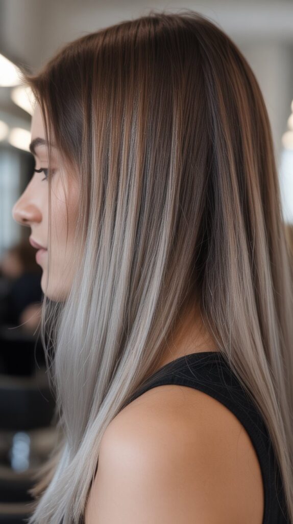 25 Flattering Light Ash Brown Hair Ideas for 2025 8 Ash Brown Root Melt