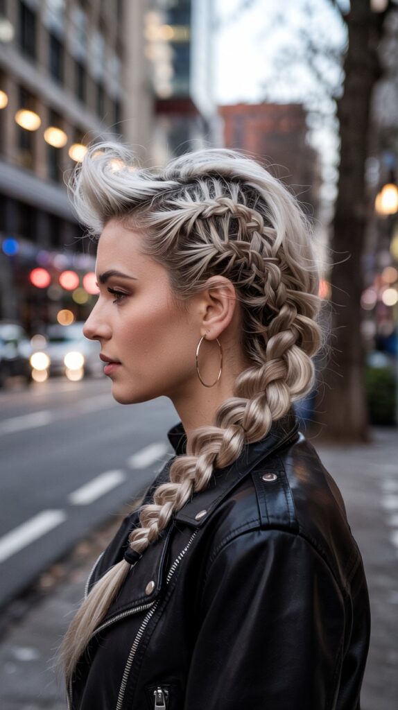 27 Trendy Winter Hair Braid Styles to Try 21 Mohawk Braid