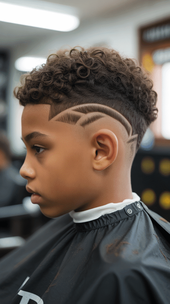 25 Little Boy Curly Haircuts That Show Off Those Curls 19 Curly Burst Fade