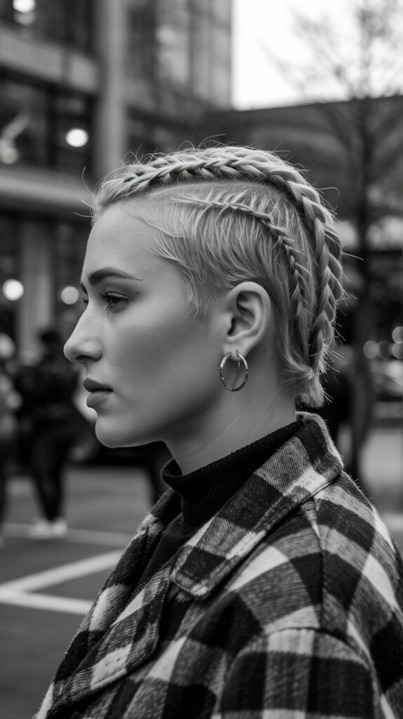 30 Chic Winter Hair Braids for Short Hair 17 Braided Undercut Design