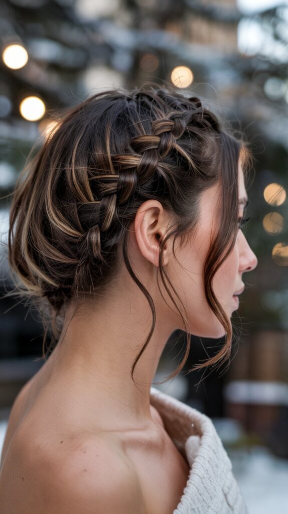 30 Chic Winter Hair Braids for Short Hair 5 Waterfall Braid