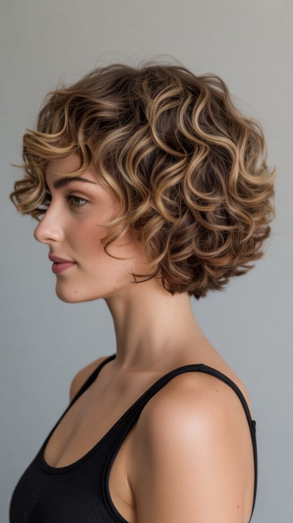 Transform Your Look: 25+ Stunning Curly Hairstyles For Round Faces 13 Stacked Curly Bob With Volume