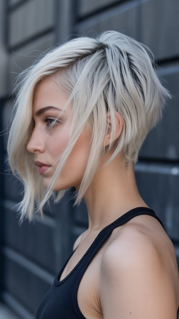 Asymmetrical Choppy Bob for Edge