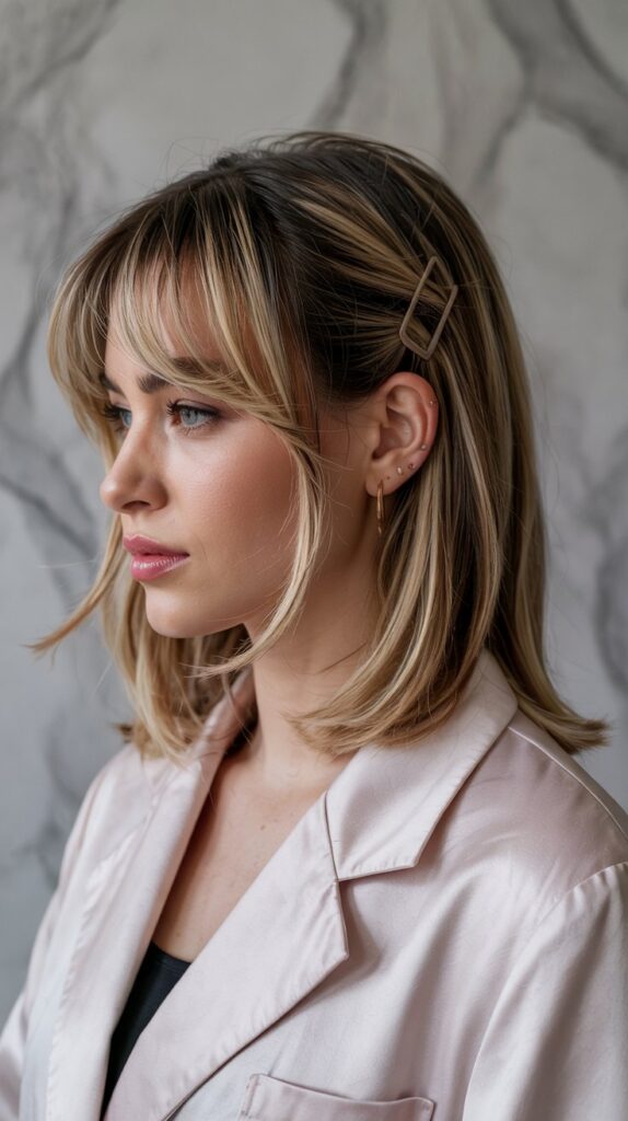 30 Stunning Long Bob with Layers and Curtain Bangs 23 Long Bob with Layered Crown Volume and Curtain Bangs