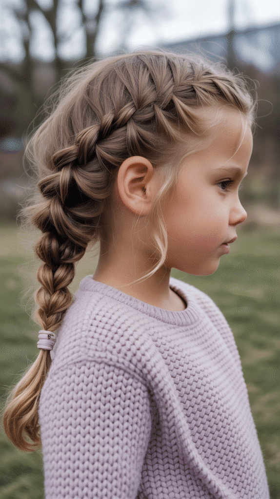 33 Cute Winter Hair Braids for Kids 25 Messy Bohemian Braid