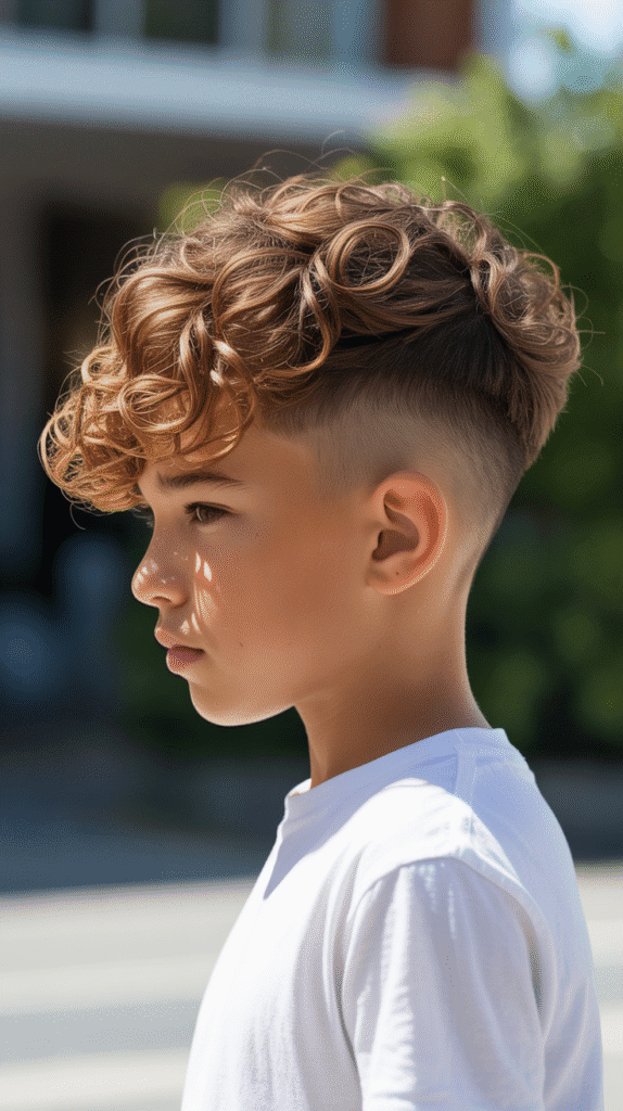 25 Little Boy Curly Haircuts That Show Off Those Curls 2 Curly Top with Undercut