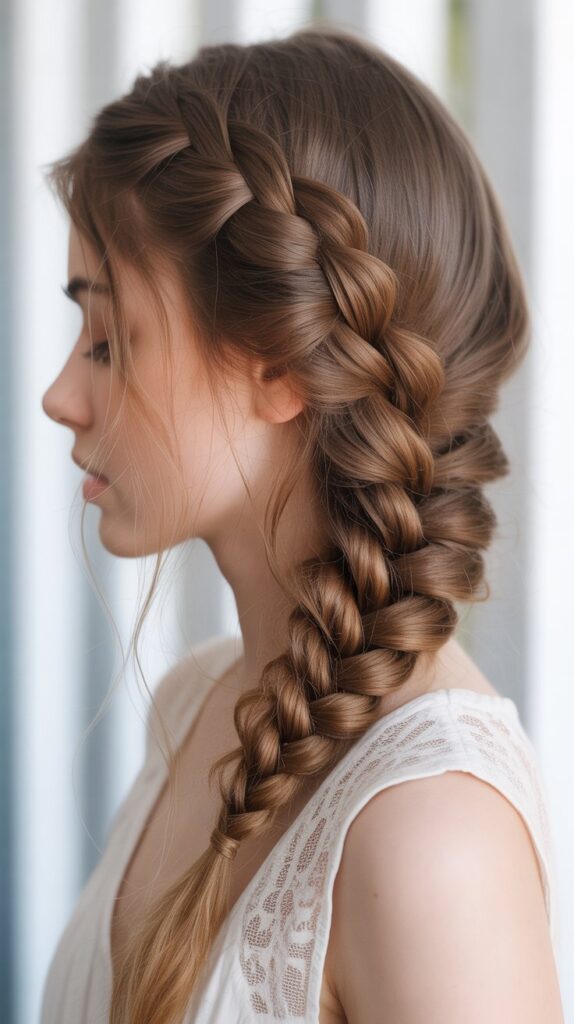 30 Braided Greasy Hair Hairstyles to Try 12 Waterfall Braid Half-Up Style