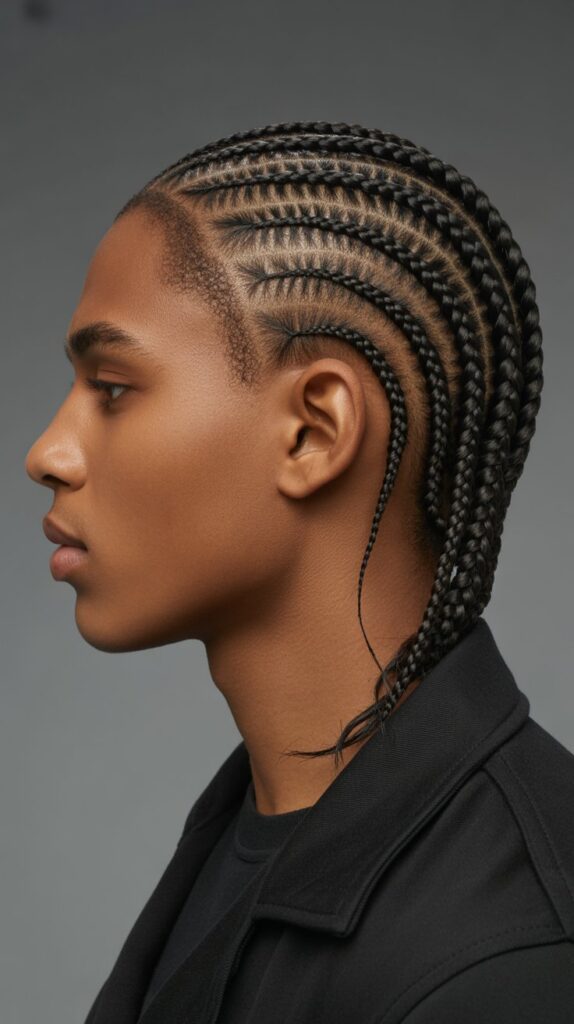 30 Braided Greasy Hair Hairstyles to Try 13 Cornrow Side Design