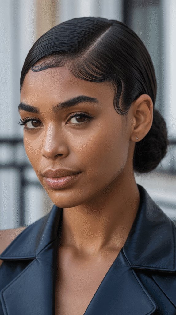 27 Modern Short Haircuts for Black Women You'll Love 16 The Slicked-Back Low Cut