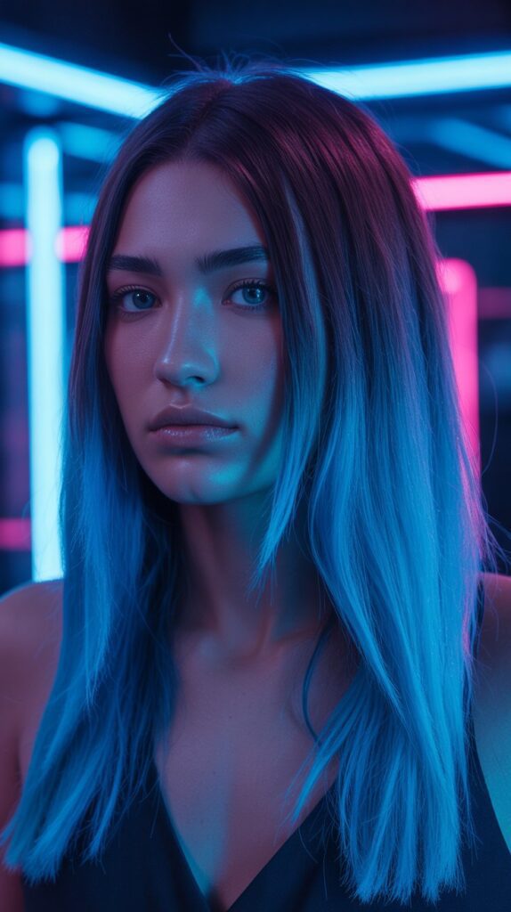 Indigo and Cyan Electric Blue