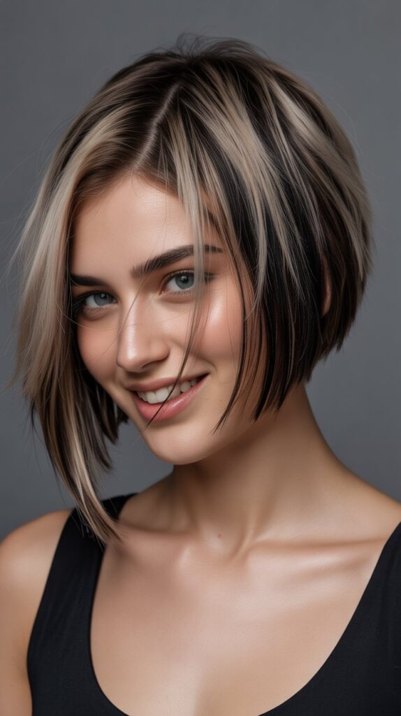 33 Chic Balayage Angled Bob Hairstyles 26 Sharp Angled Bob with Painted Balayage