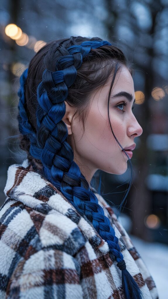  Snake Braid with Midnight Blue