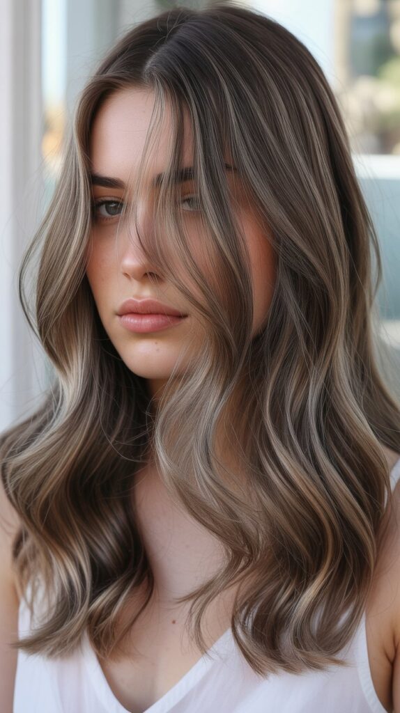 25 Flattering Light Ash Brown Hair Ideas for 2025 7 Cool-Toned Ash Brown Babylights