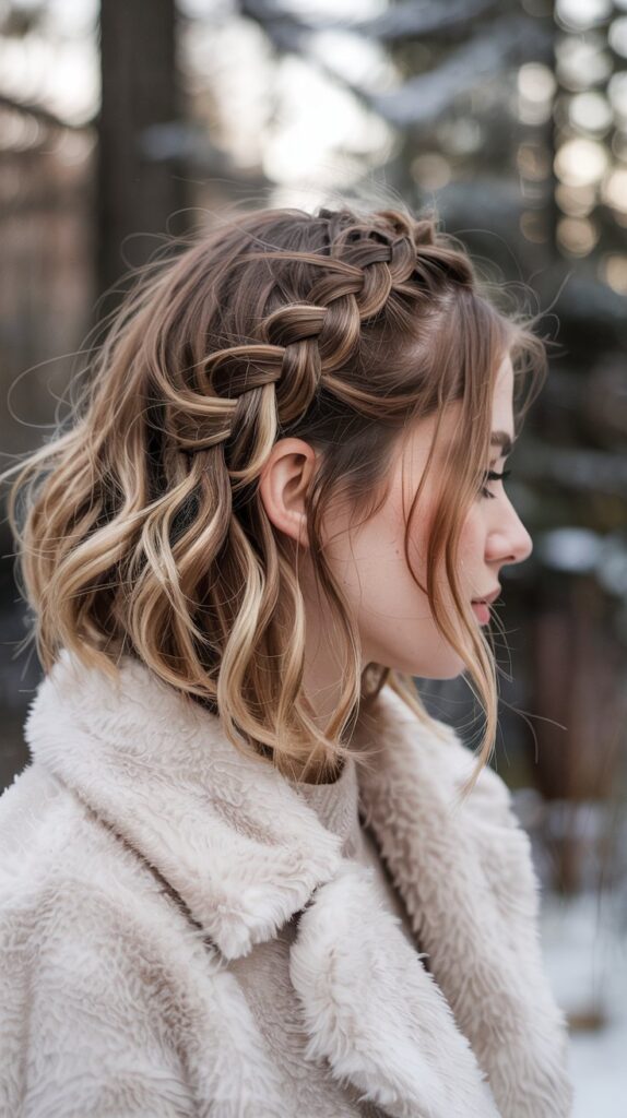 30 Chic Winter Hair Braids for Short Hair 26 Feathered Braid Edges