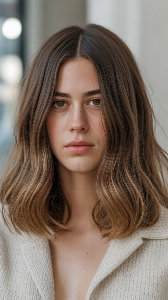 36 Gorgeous Lowlights for Medium Length Brown Hair on Brunettes 35 Sombre Lowlights