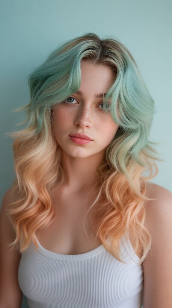 Seafoam and Peach Sherbet Blend