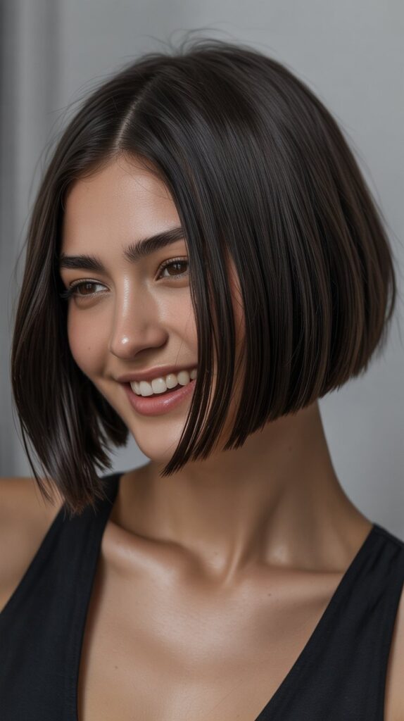 Sleek Choppy Bob