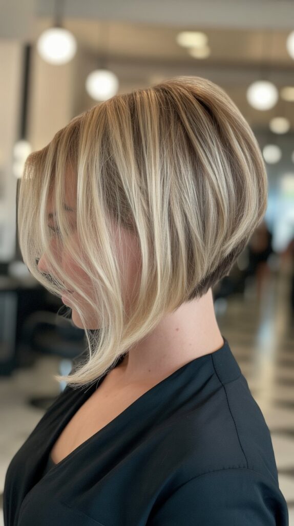 33 Chic Balayage Angled Bob Hairstyles 6 Reverse Balayage Angled Bob