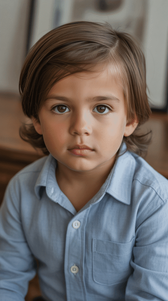 22 Longer Toddler Boy Haircuts for a Stylish Look 7 Side-Parted Longer Style