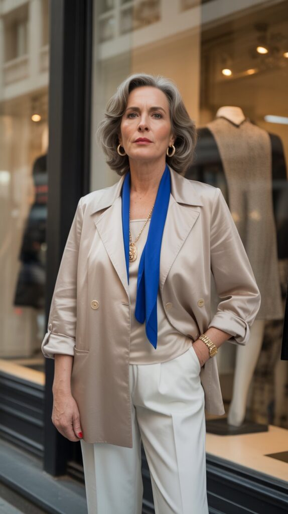 30 Fabulous Winter Outfits for Women Over 50 That Radiate Confidence 13 Layered Neutrals with Pop of Color