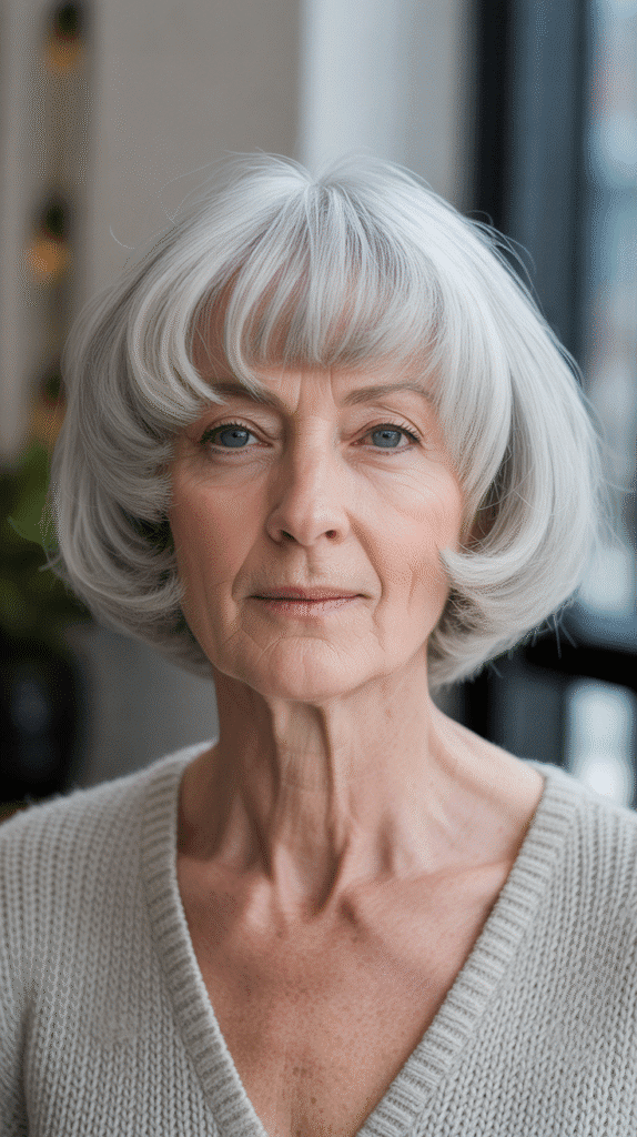 Top 36 Low-Maintenance Haircuts for Women Over 70 11 The Rounded Crop