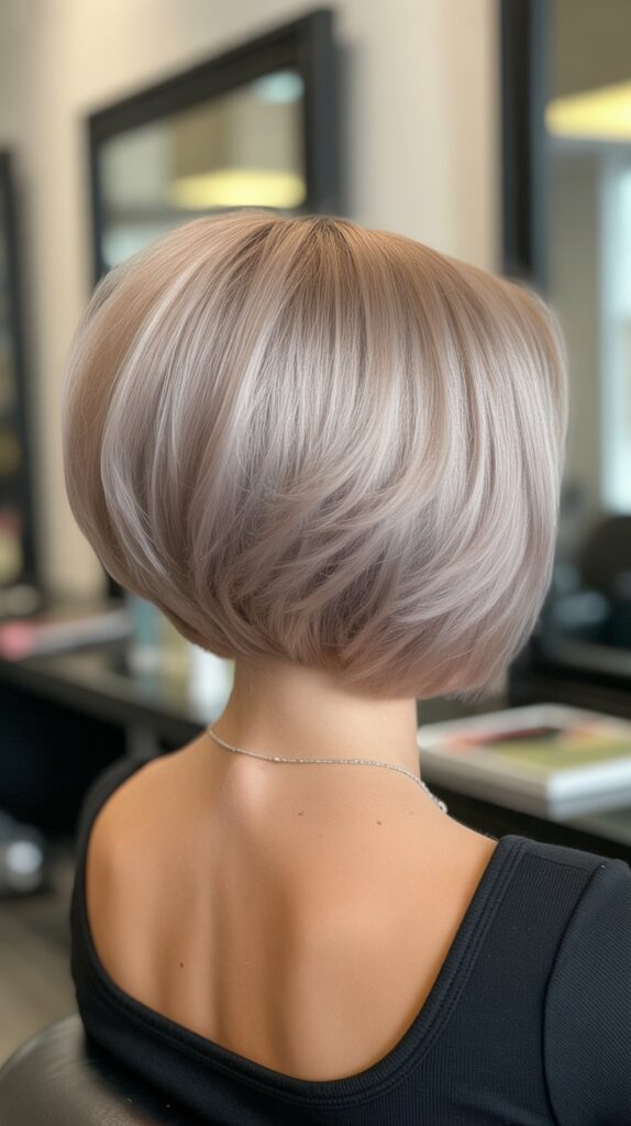 34+ Latest Bob Haircuts for Fine Hair 7 Stacked Bob with Volume