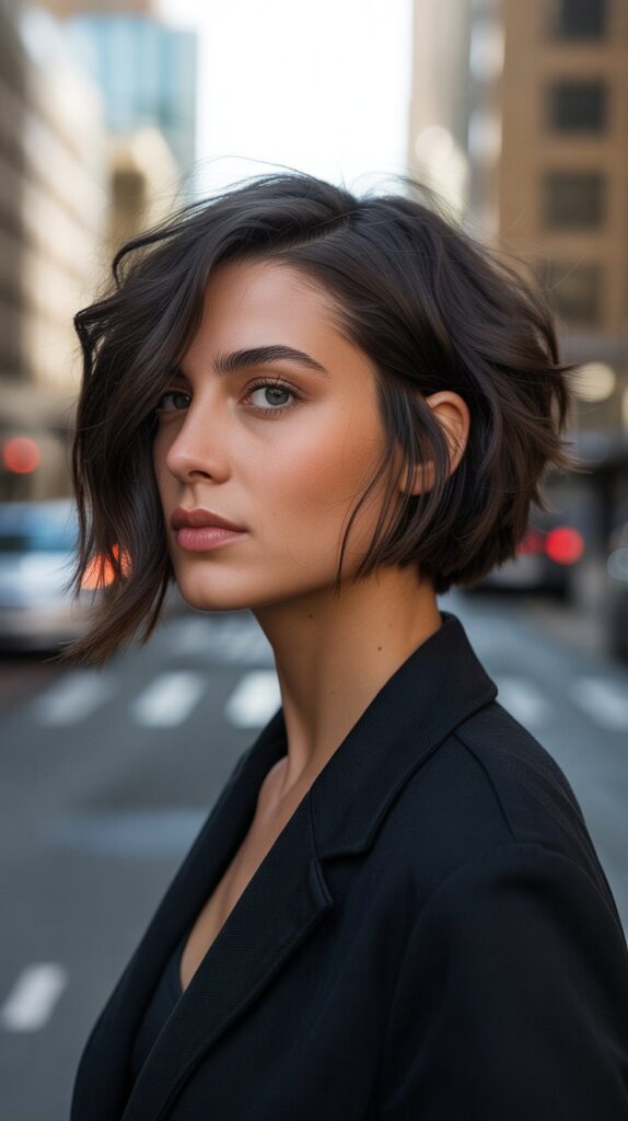 Asymmetrical Choppy Bob