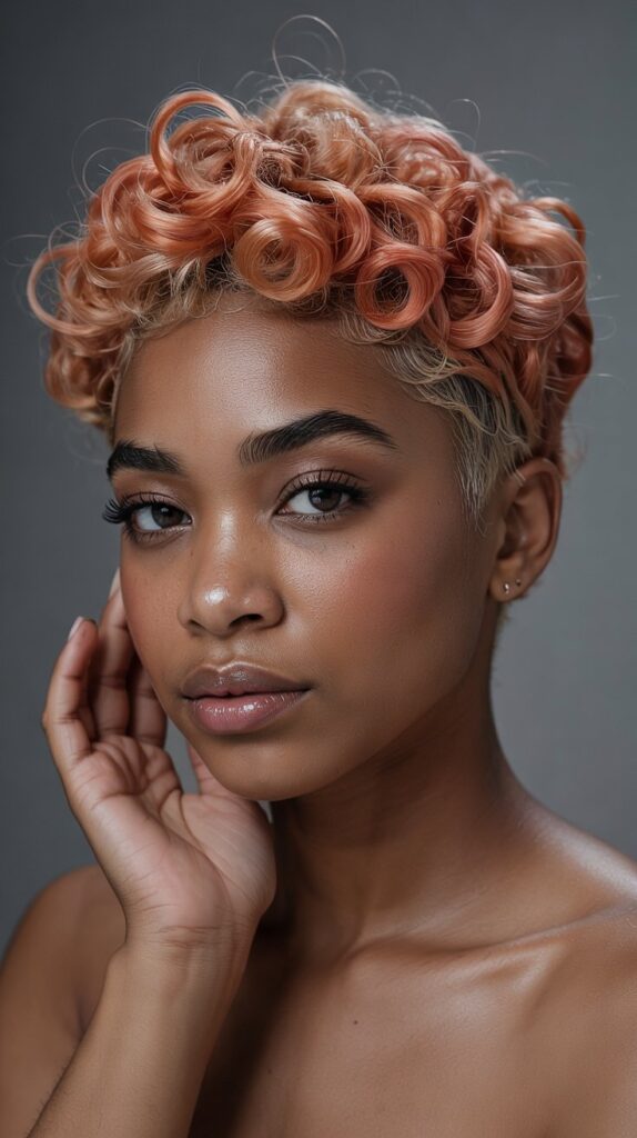 33 Flattering Low Cut Styles for Black Women with Round Faces 14 Skin Fade with Top Curls