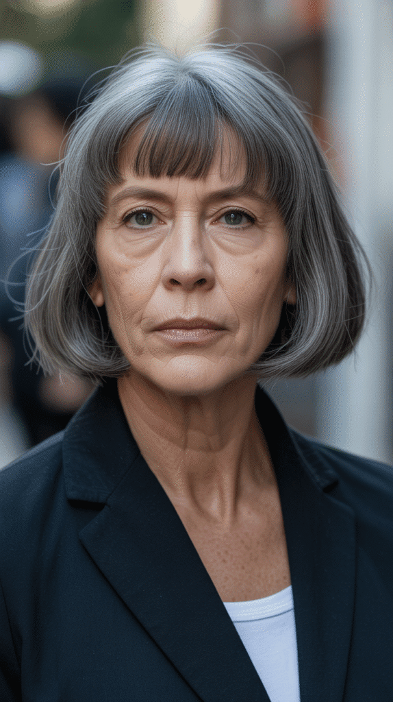 Top 36 Low-Maintenance Haircuts for Women Over 70 21 The Blunt Bob