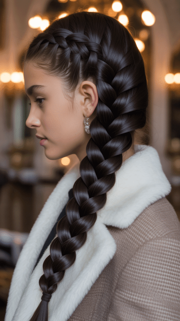 30 Adorable Cute Winter Hairstyles with Braids 21 Five-Strand Braid