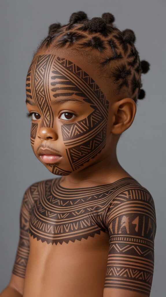 30 Best Cornrow Hairstyles for Kids with Natural Hair 22 Tribal Cornrow Patterns