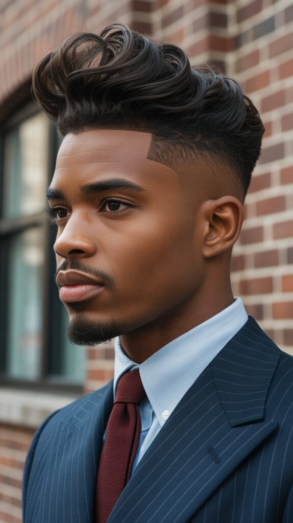 Top 27+ Jaw-Dropping Low Taper Fade Haircuts for Black Men You Need to Try! 17 Low Taper Fade with Pompadour