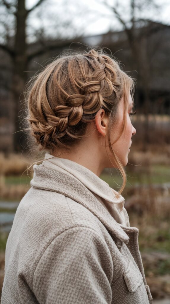33 Easy Winter Hair Braids You'll Love 16 Milkmaid Braid