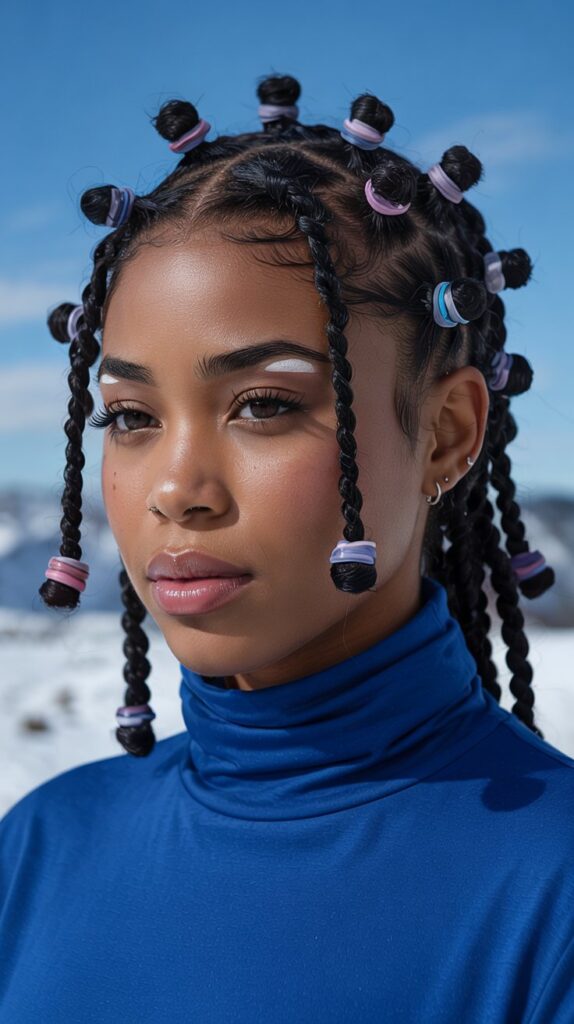 27 Chic Cute Winter Hairstyles for Black Women 7 Bantu Knots
