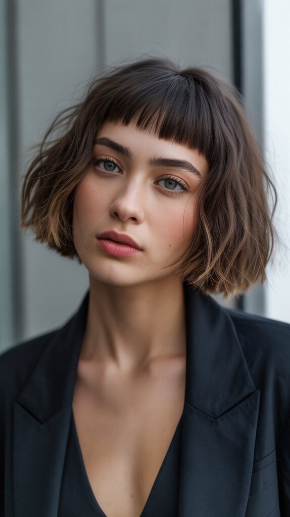 36 Choppy Bob Haircuts for Women in 2025 11 Choppy Bob with Micro Bangs