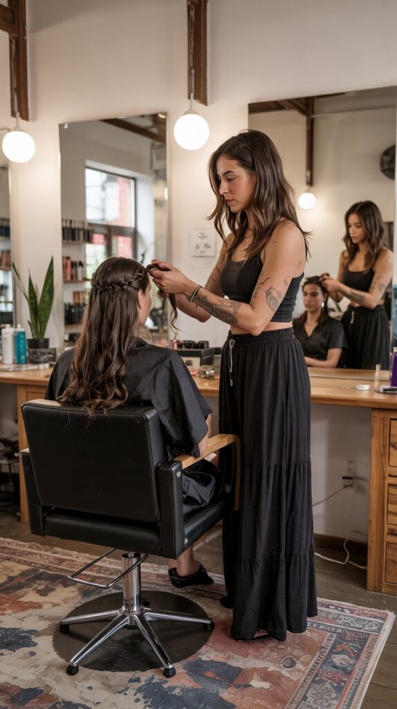 29 Professional Hairstylist Work Outfits for Women 22 Palazzo Pants for Flowing Comfort