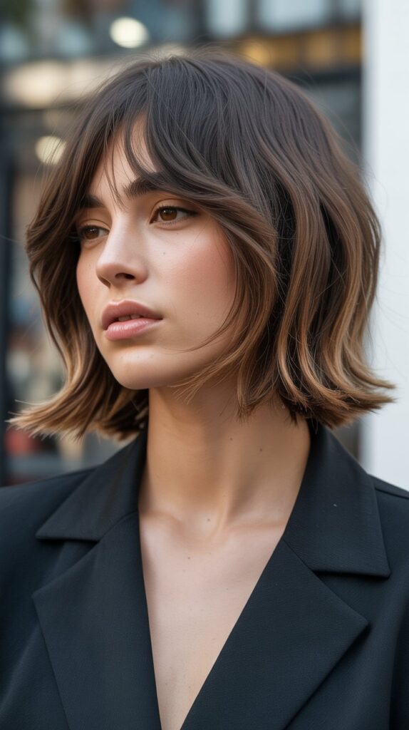 Textured Bob with Modern Mullet Elements
