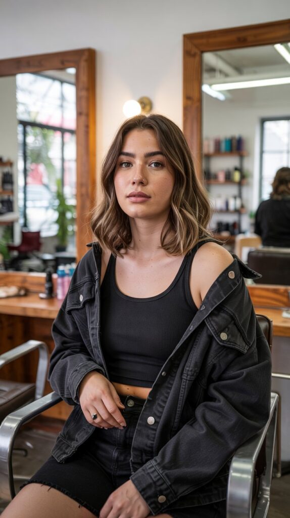 Black Tank Dress with Black Denim Jacket
