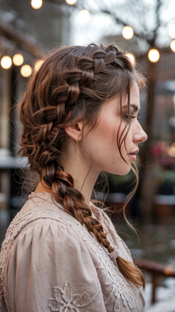 27 Trendy Winter Hair Braid Styles to Try 6 Waterfall Braid