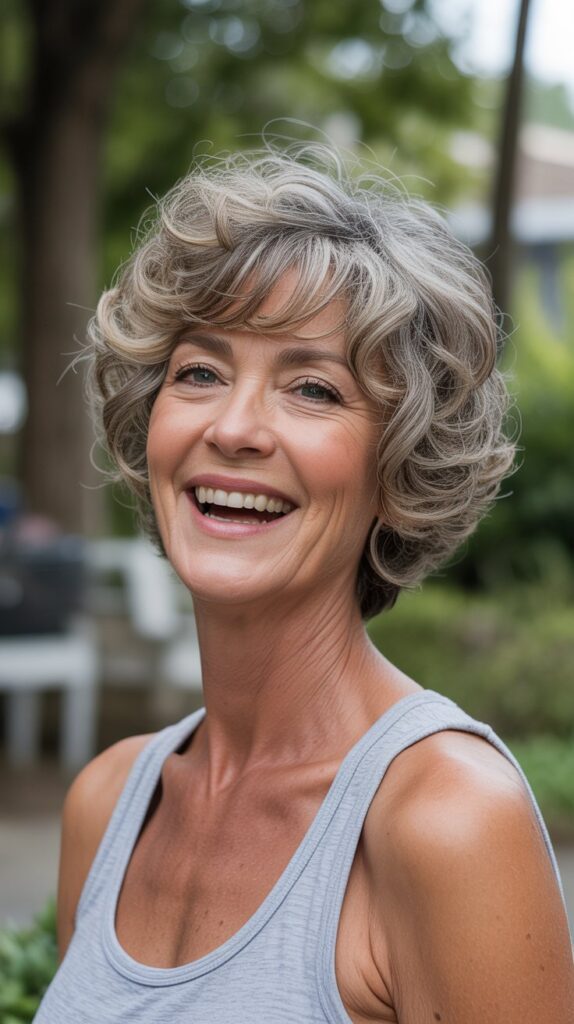 Short Layered Curly Shag