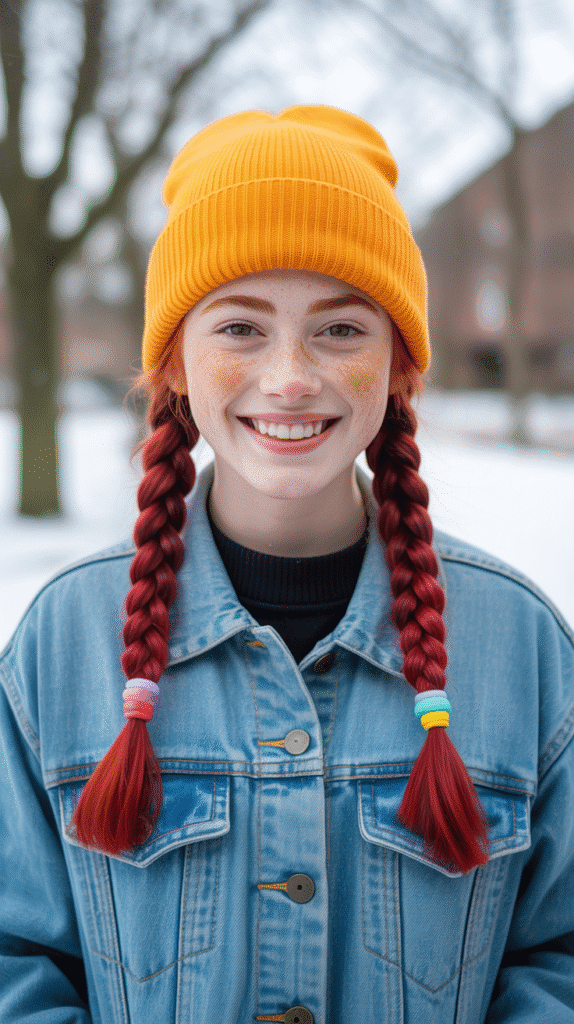 27 Stylish Cute Winter Hairstyles for Teens 4 Bubble Braid Pigtails