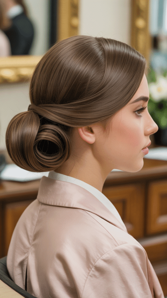 30 Cute Greasy Hair Hairstyles for School 30 The Low Rolled Updo