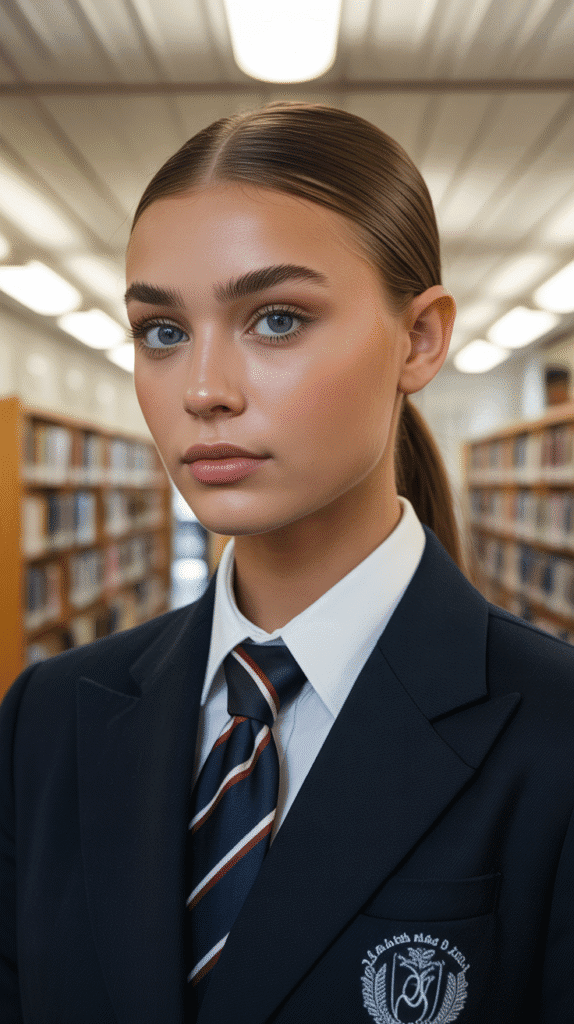 30 Cute Greasy Hair Hairstyles for School 7 The Slicked-Back Low Ponytail