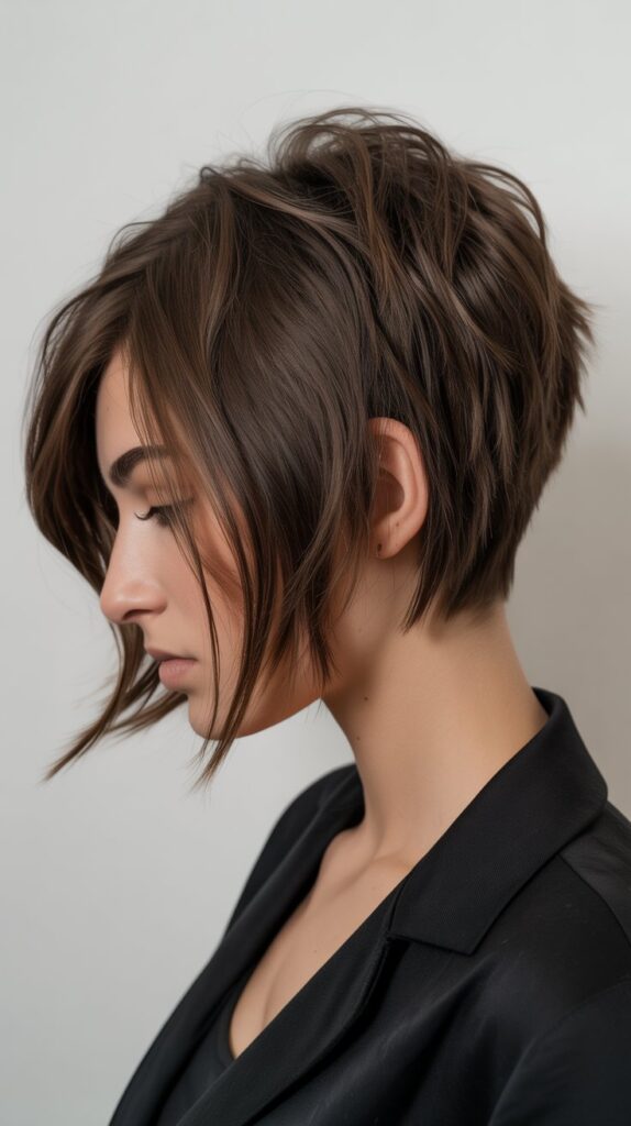 Best 32+ Inverted Layered Bob Hairstyles with Stacked Cuts Trendy Upgrade 2 Textured Inverted Bob with Choppy Stacked Ends