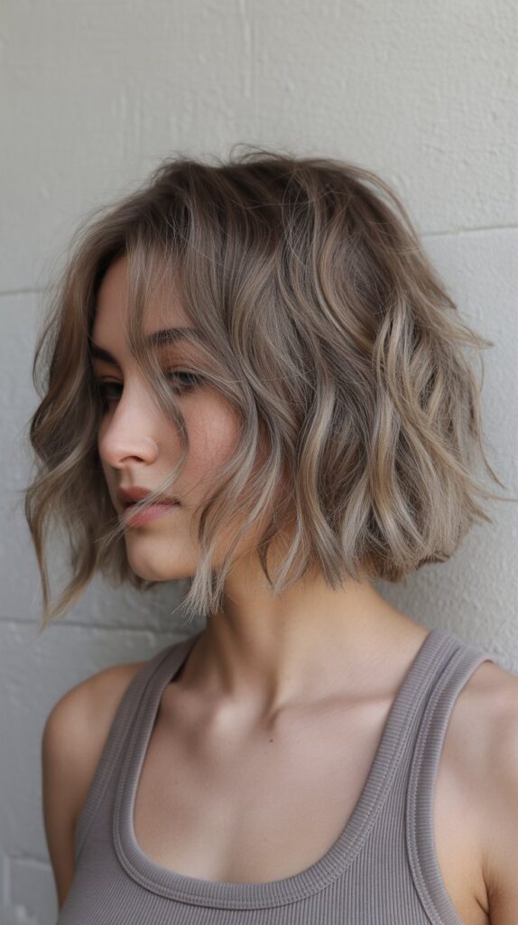 27+ Stunning Light Ash Brown Hair Color Ideas 24 Textured Ash Brown Lob