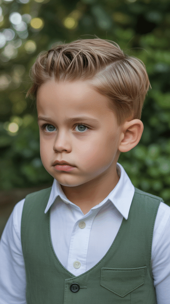 Top 30 Stylish Children Hairstyles for Little Boys That Are Totally Adorable 22 The Comb Over