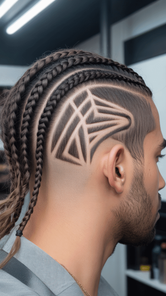 33 Stylish Winter Hair Braids for Men 24 Braids with Shaved Designs