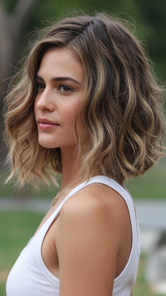Wavy Choppy Bob for Texture Lovers