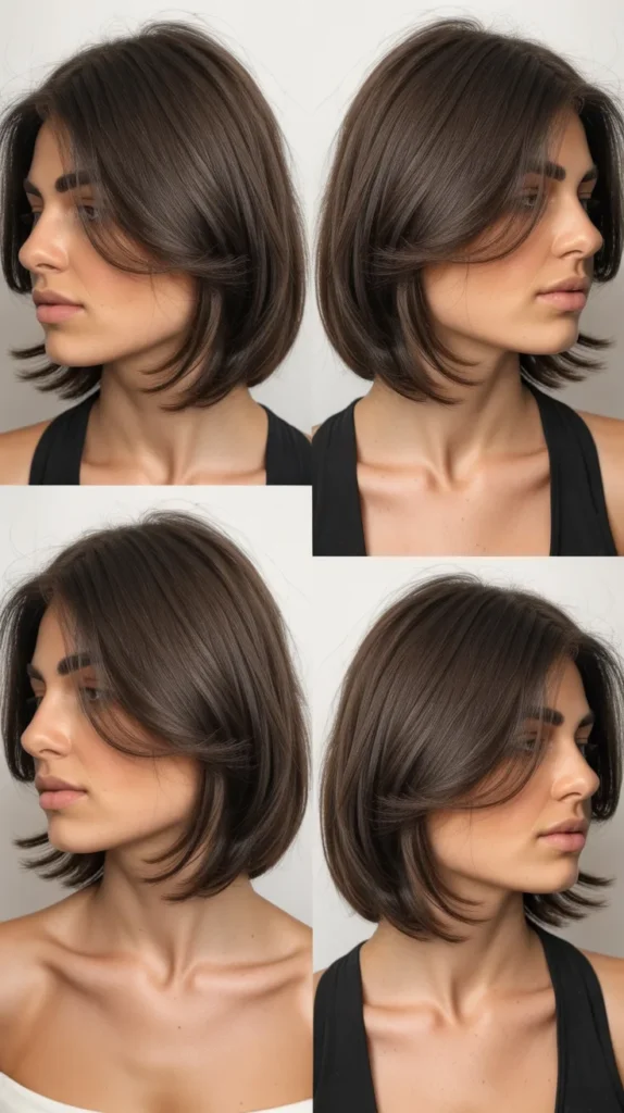  Layered Long Bob with Side Part