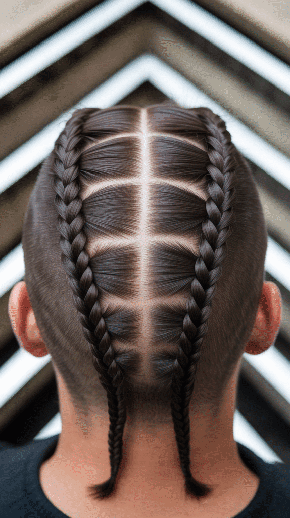 33 Stylish Winter Hair Braids for Men 26 Ladder Braids